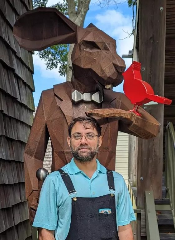 At a Hare museum exhibit in MA.