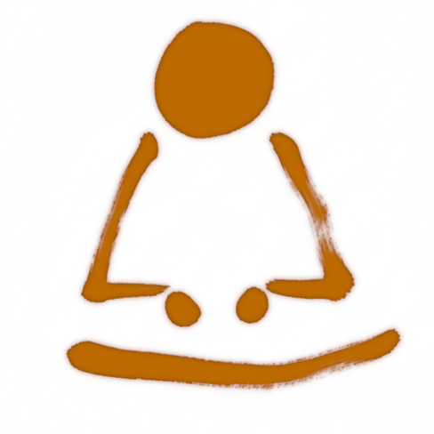 an abstract ink painting of a back massage